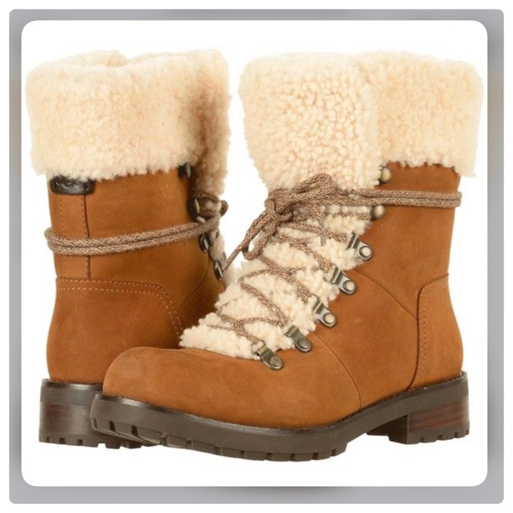 UGG Leather Fraser Chestnut Boots
